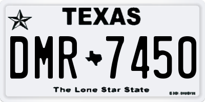 TX license plate DMR7450