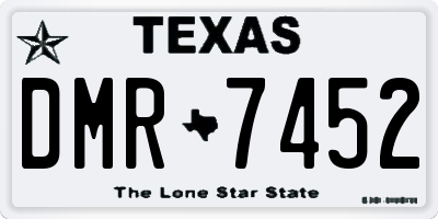 TX license plate DMR7452