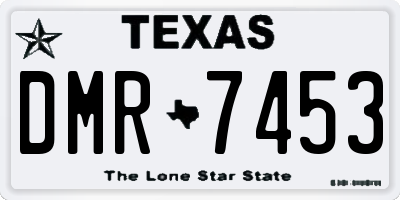 TX license plate DMR7453
