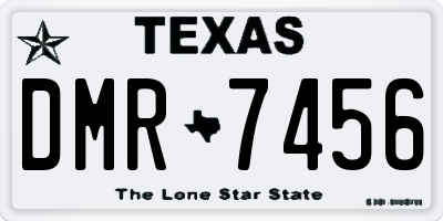 TX license plate DMR7456