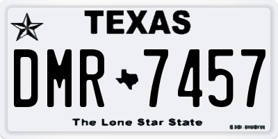 TX license plate DMR7457