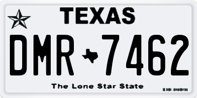 TX license plate DMR7462