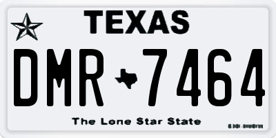 TX license plate DMR7464
