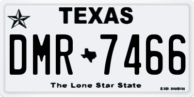 TX license plate DMR7466