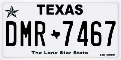 TX license plate DMR7467