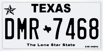 TX license plate DMR7468