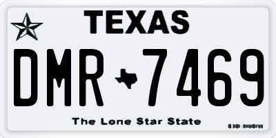TX license plate DMR7469