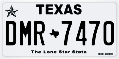 TX license plate DMR7470
