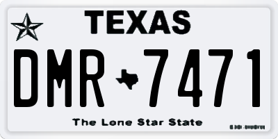 TX license plate DMR7471