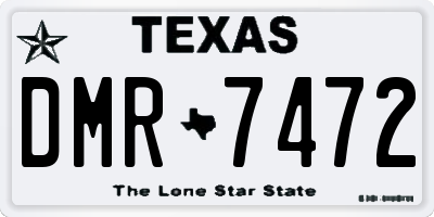 TX license plate DMR7472