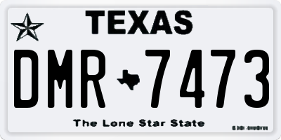 TX license plate DMR7473