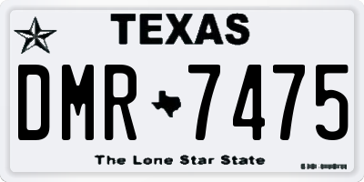 TX license plate DMR7475