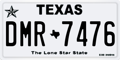 TX license plate DMR7476