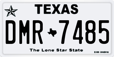 TX license plate DMR7485