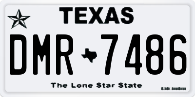 TX license plate DMR7486