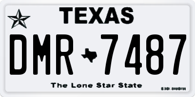 TX license plate DMR7487