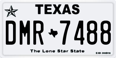 TX license plate DMR7488