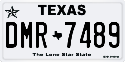 TX license plate DMR7489