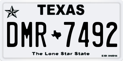 TX license plate DMR7492