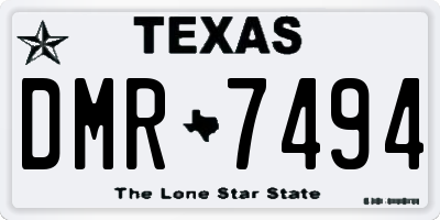 TX license plate DMR7494
