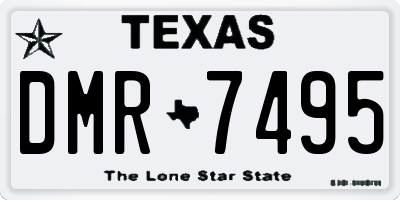 TX license plate DMR7495