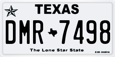 TX license plate DMR7498