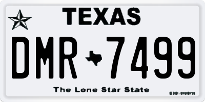 TX license plate DMR7499