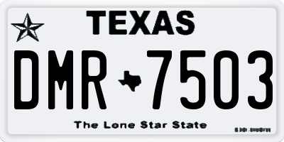 TX license plate DMR7503