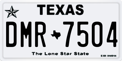 TX license plate DMR7504