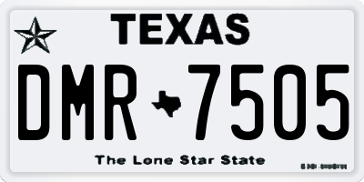 TX license plate DMR7505