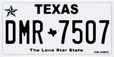 TX license plate DMR7507