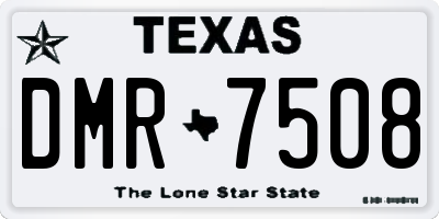 TX license plate DMR7508