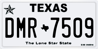 TX license plate DMR7509
