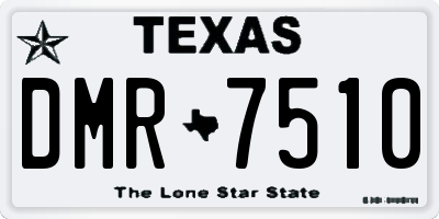 TX license plate DMR7510