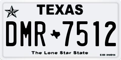 TX license plate DMR7512