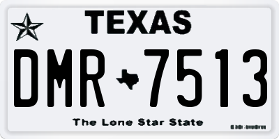 TX license plate DMR7513