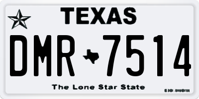 TX license plate DMR7514