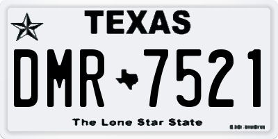 TX license plate DMR7521