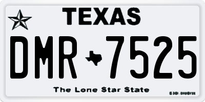 TX license plate DMR7525