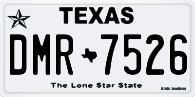 TX license plate DMR7526