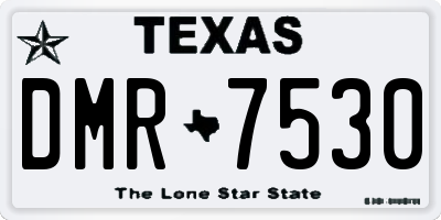 TX license plate DMR7530