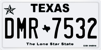 TX license plate DMR7532