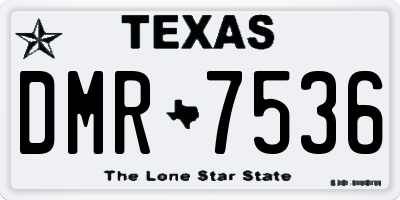 TX license plate DMR7536