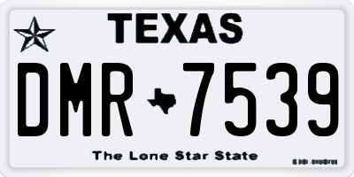 TX license plate DMR7539