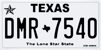 TX license plate DMR7540