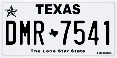 TX license plate DMR7541