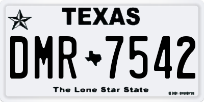 TX license plate DMR7542