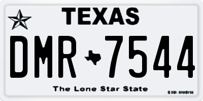 TX license plate DMR7544