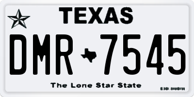 TX license plate DMR7545
