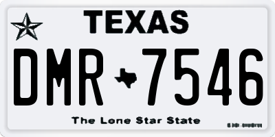 TX license plate DMR7546